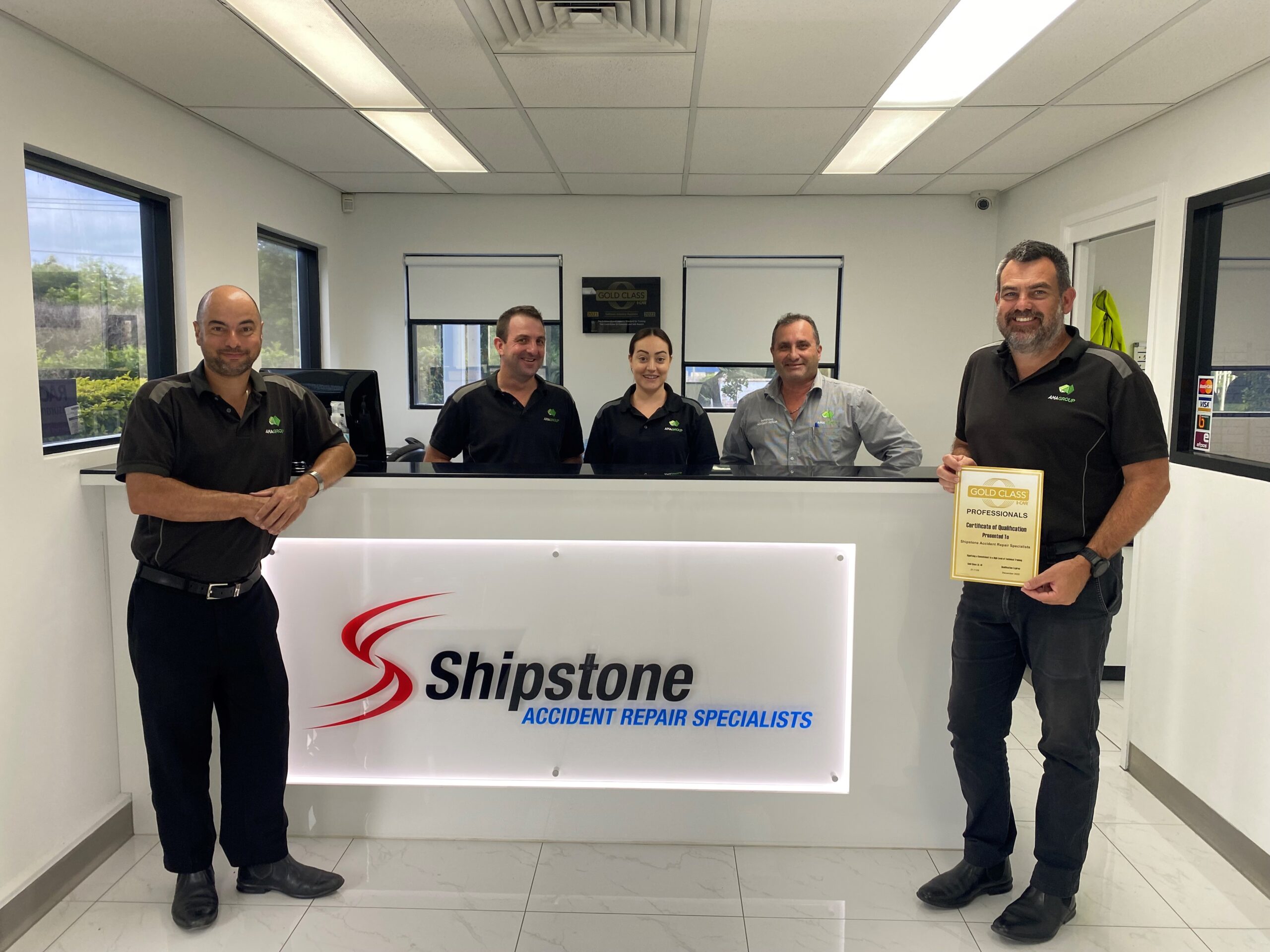 20220204 Shipstone Accident Repair Specialists achieve I CAR Gold Class status scaled